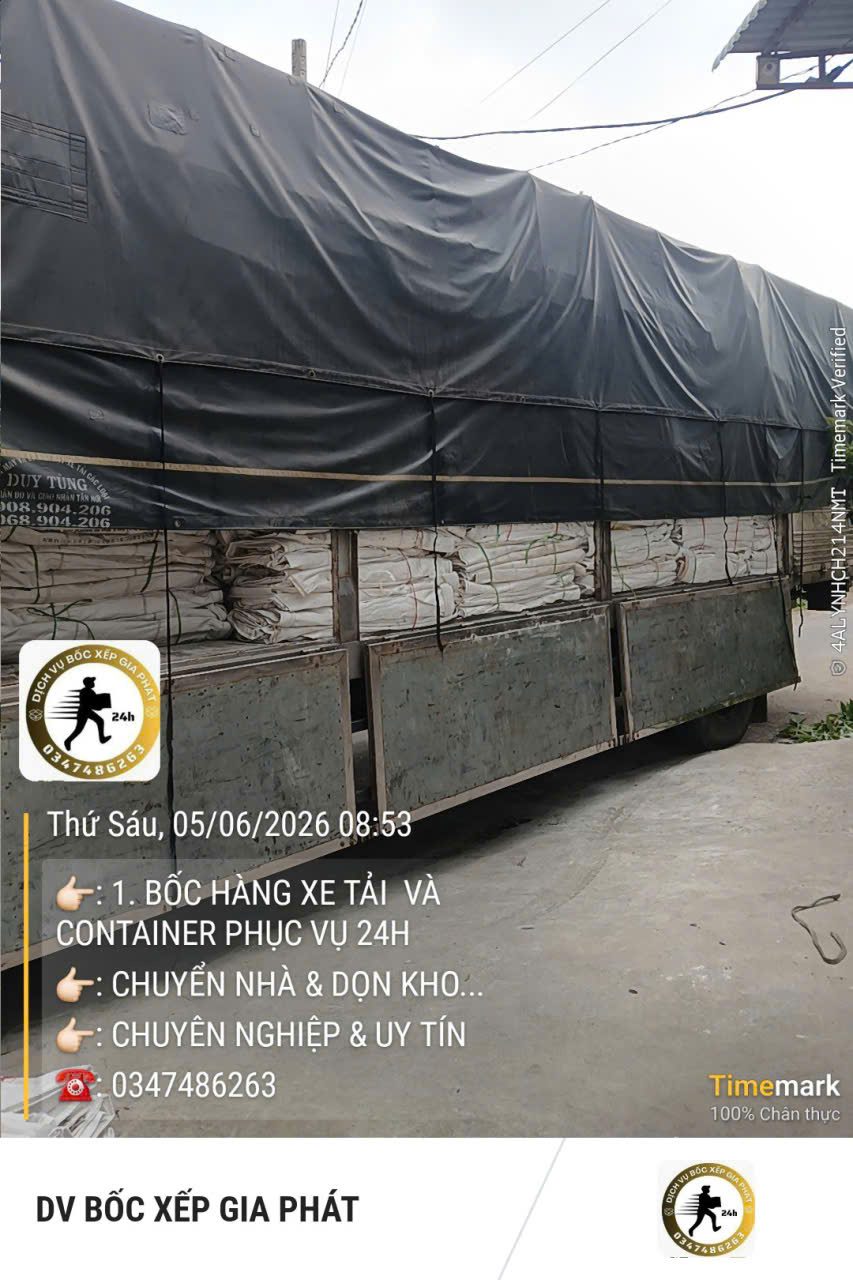 Dịch vụ bốc xếp hàng hóa cho kho xưởng, nhà máy