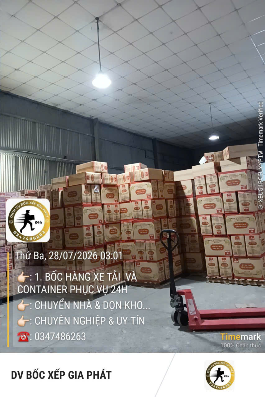 Bốc xếp hàng hóa TPHCM số lượng lớn, an toàn, đúng tiến độ