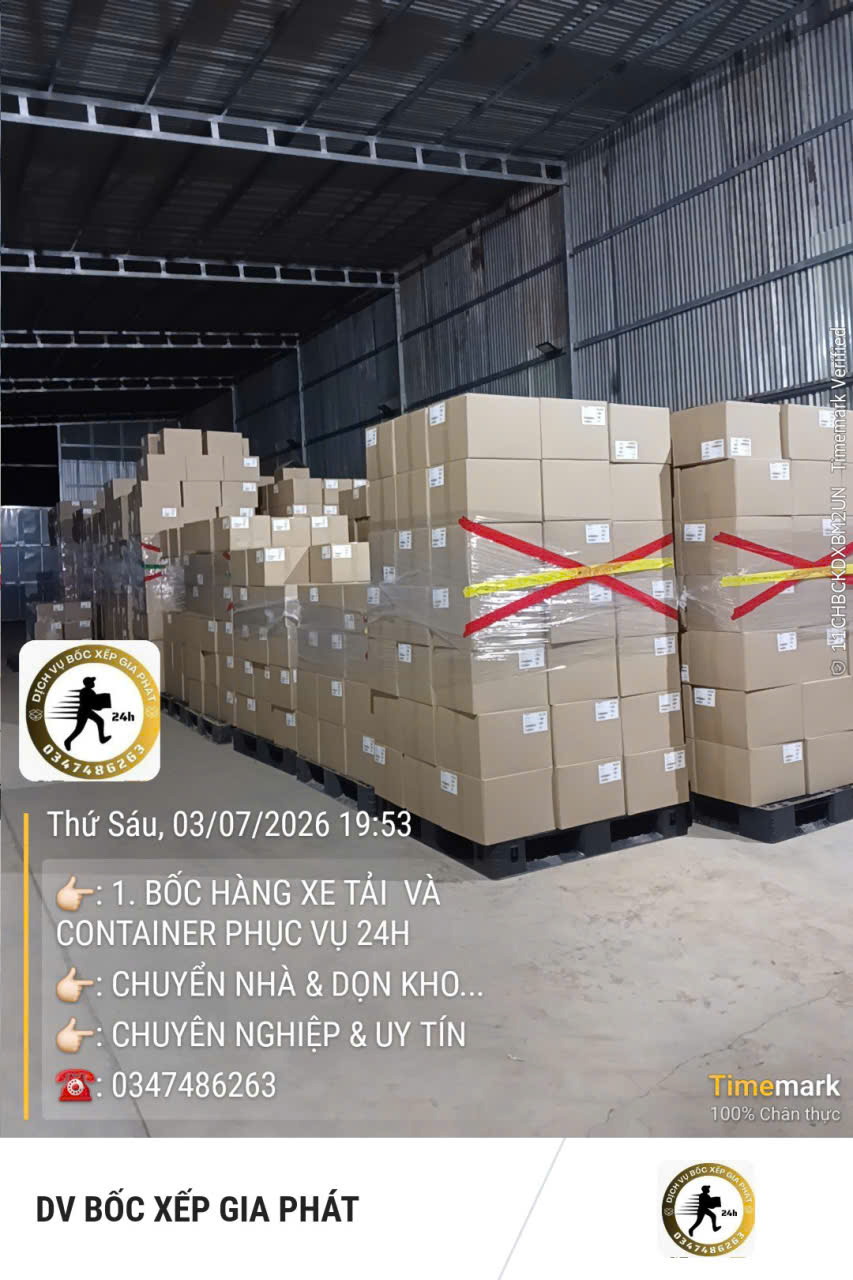 Bốc xếp hàng hóa TPHCM chuyên nghiệp, an toàn