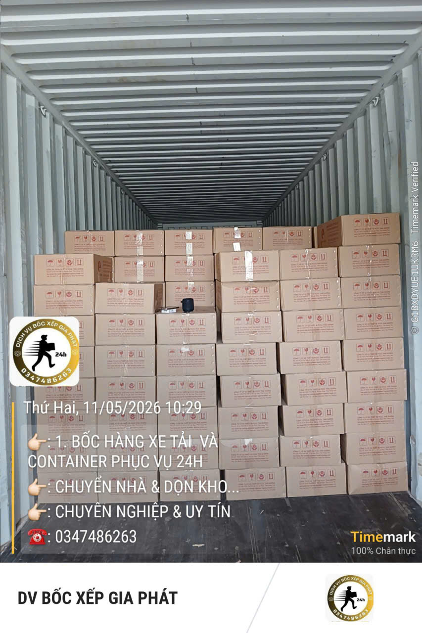 Dịch vụ bốc xếp số lượng lớn nhanh chóng, an toàn