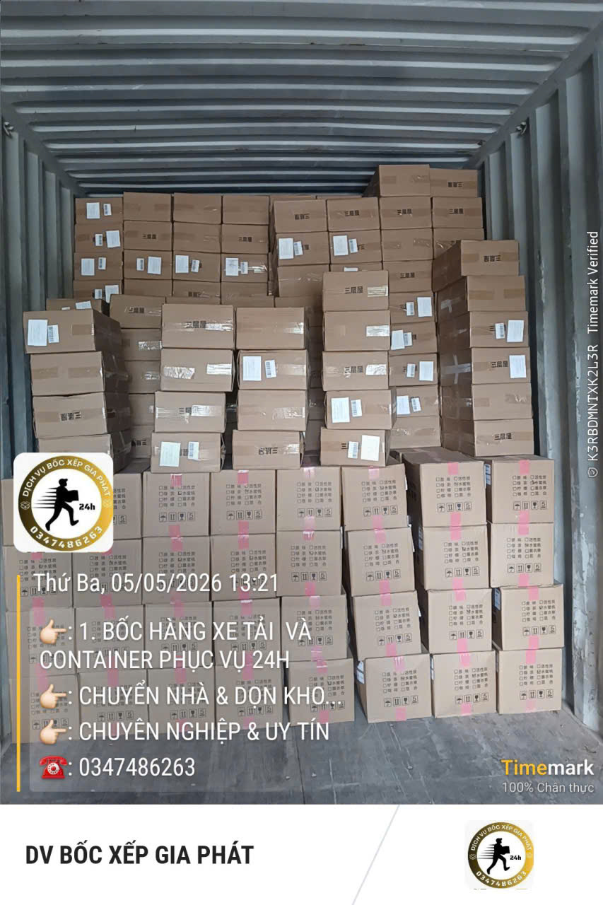 Dịch vụ bốc xếp số lượng lớn nhanh chóng, an toàn