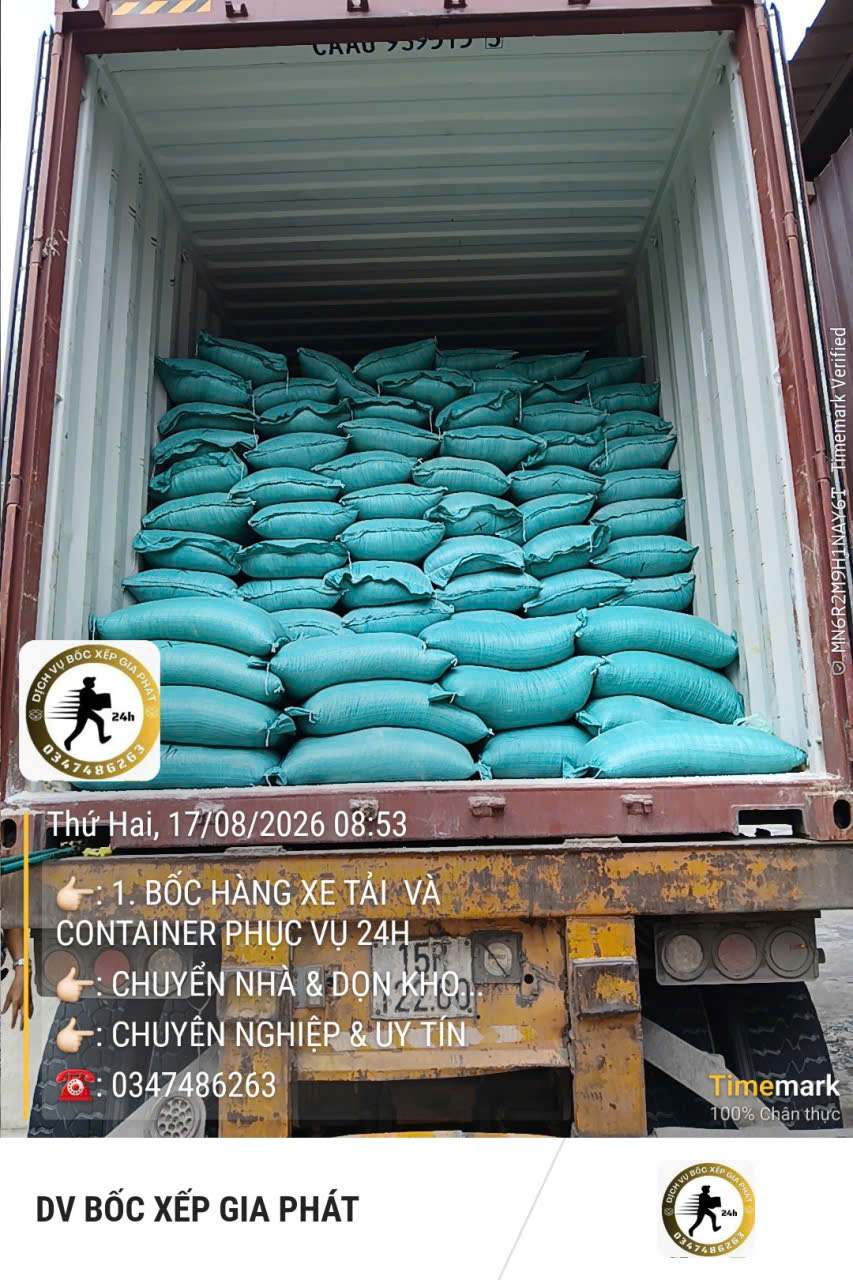 Dịch vụ bốc xếp số lượng lớn uy tín, giá tốt