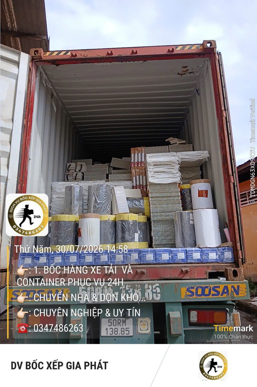 Bốc xếp hàng hóa TPHCM số lượng lớn cho kho hang