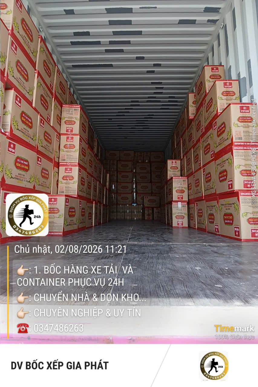 Bốc xếp hàng hóa TPHCM số lượng lớn cho kho hang