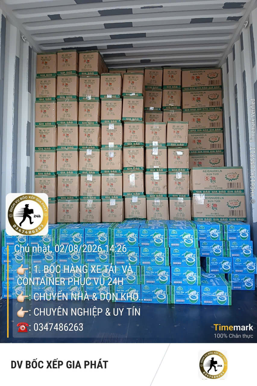 Bốc xếp hàng hóa TPHCM số lượng lớn cho kho hang