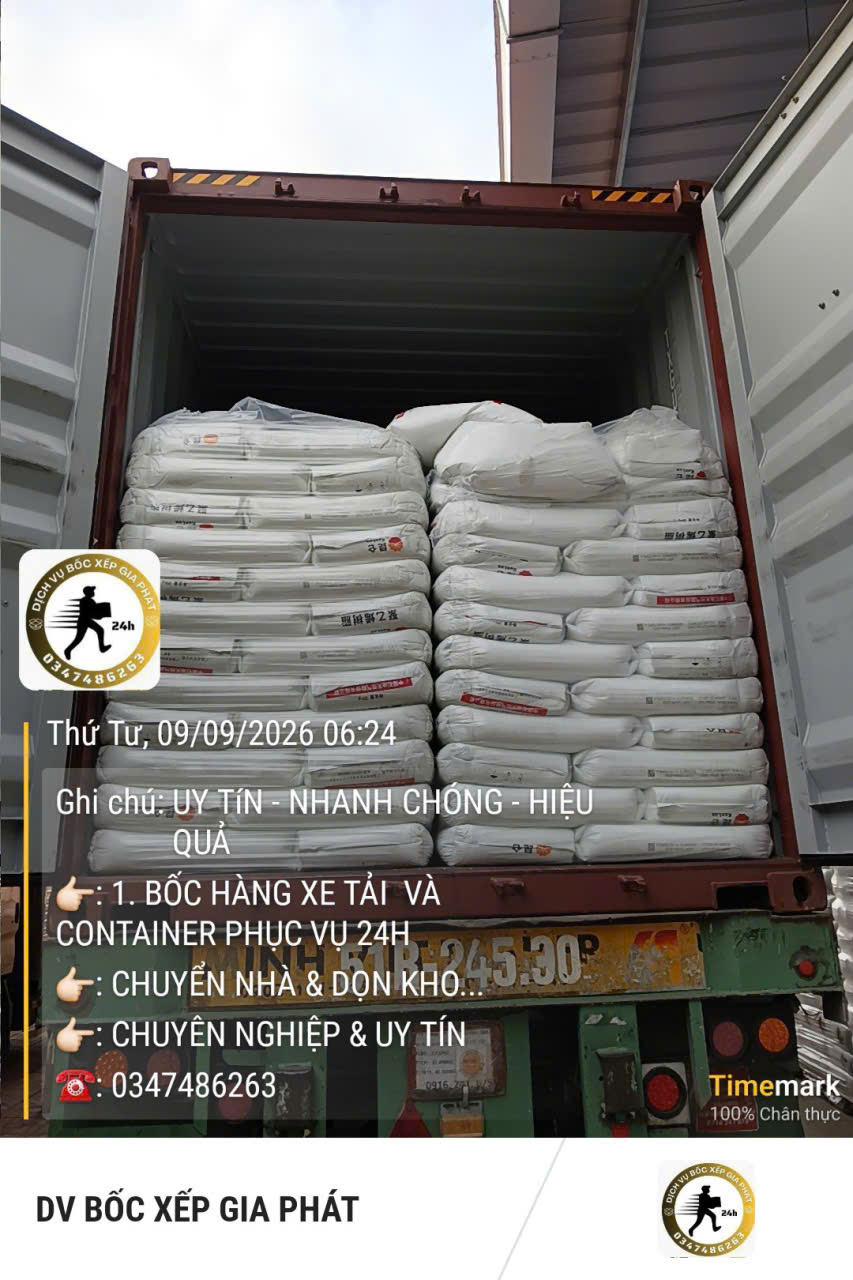 Bốc xếp hàng hóa theo yêu cầu