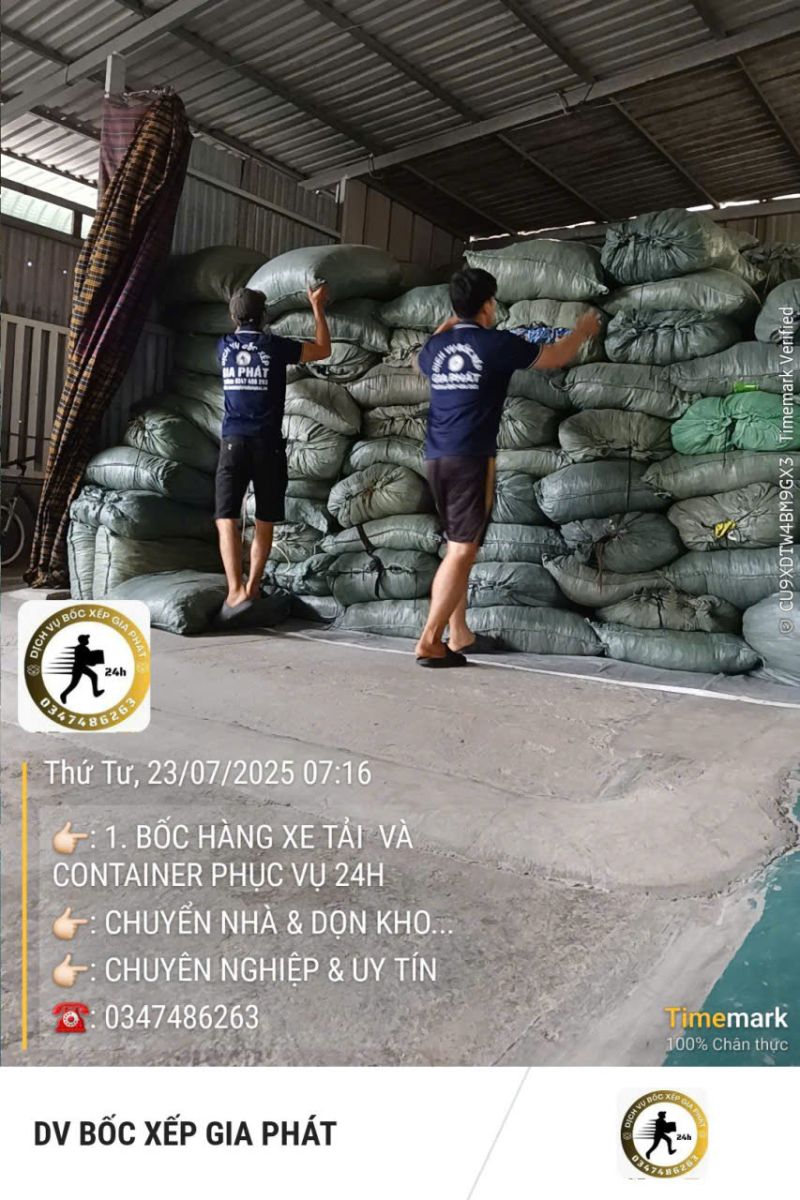 BỐC XẾP VẬN CHUYỂN BÌNH DƯƠNG 24H