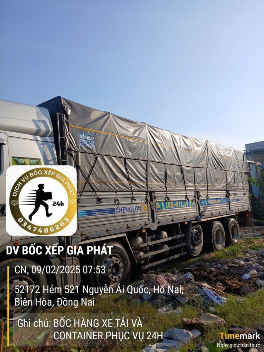 Dịch Vụ Bốc Xếp Gia Phát - Bốc Hàng Xe Tải & Container 24H tại | Hố Nai, Biên Hòa, Đồng Nai